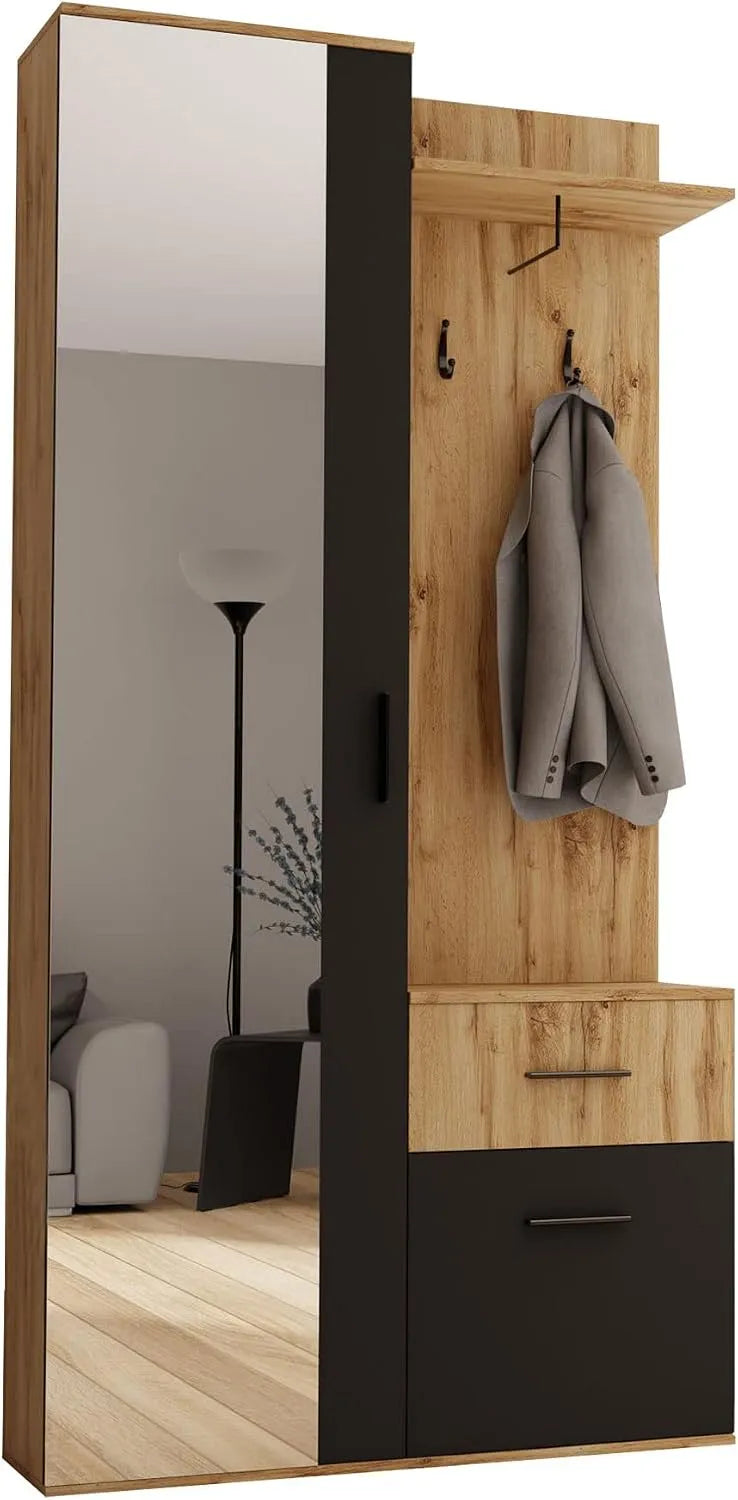 Armoire-penderie et garde-robe de rangement – montage mural, format compact
