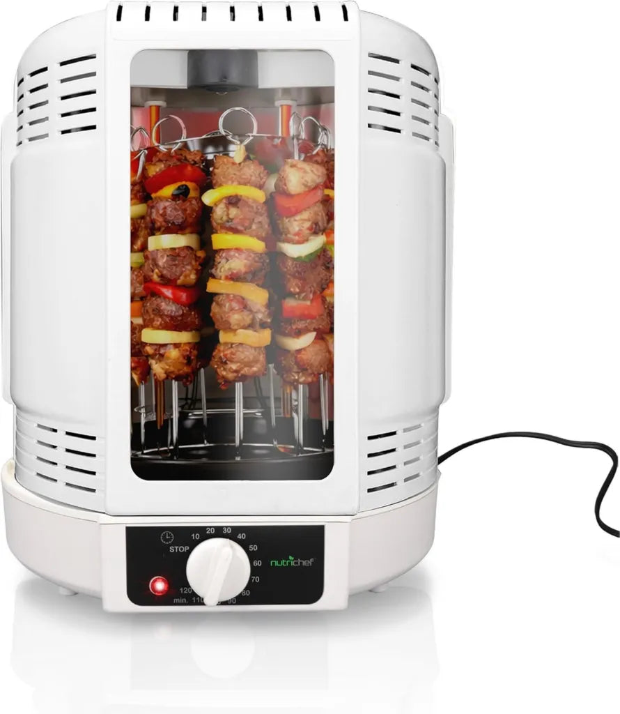 Rôtissoire Électrique Verticale avec Broche Rotative – Four à Air Chaud pour Poulet et Viandes