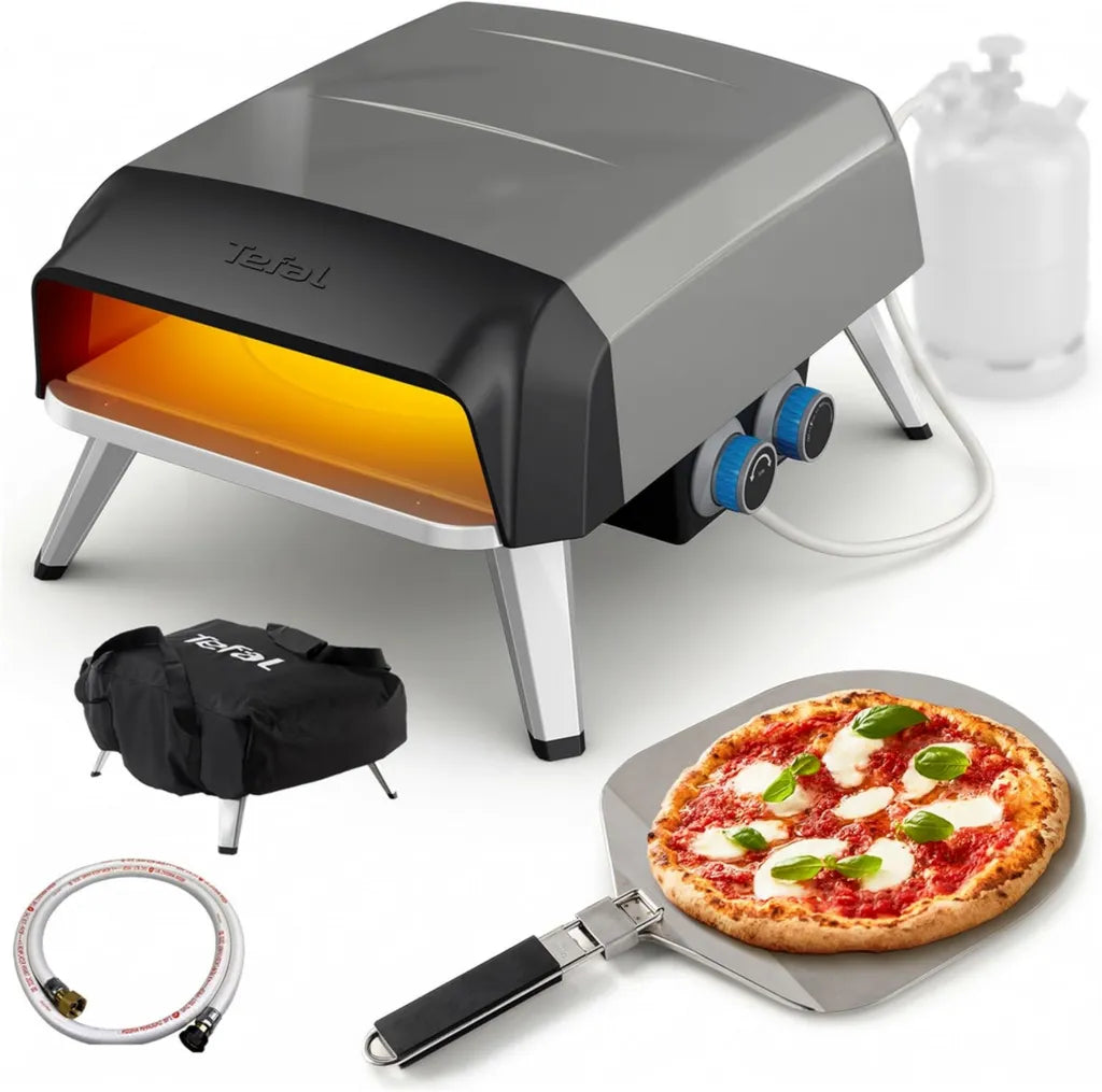 Four à Pizza Gaz Tefal Pronto avec Pierre Rotative 360°, Cuisson Rapide en 90s