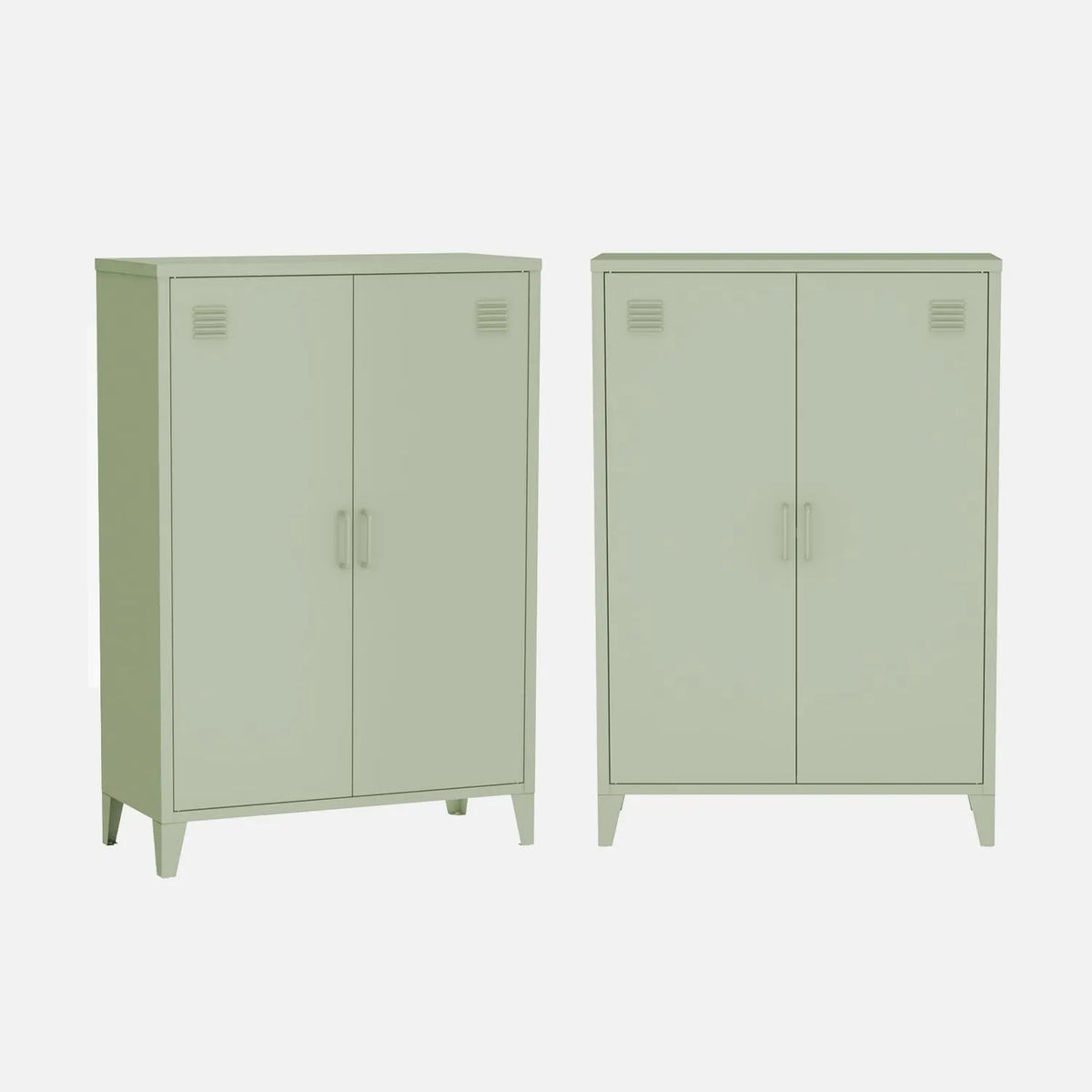 Armoire de rangement – P 33, en métal, Lot de 2, 110 cm, vert