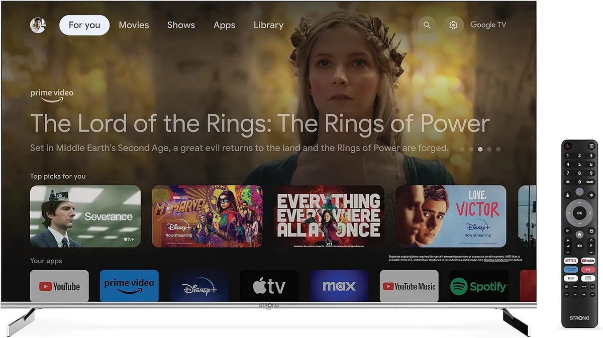 Google 265, S2 Smart TV, 164cm, téléviseur, 4K UHD, QLED, HDR, Wi-Fi, Bluetooth, DVB-T2, Dolby Vision Atmos, HDR 10, DVB-T2 HEVC, HBBTV, Ecran 164cm