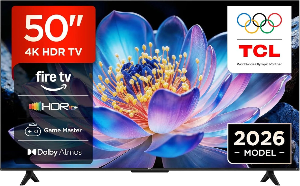 TCL 50V6D Smart TV, 50 pouces, téléviseur, 4K UHD, HDR, son Dolby, HDR10+, Dolby Atmos, AirPlay 2, DTS:x, Press & Ask Alexa, Fire TV, Game Master