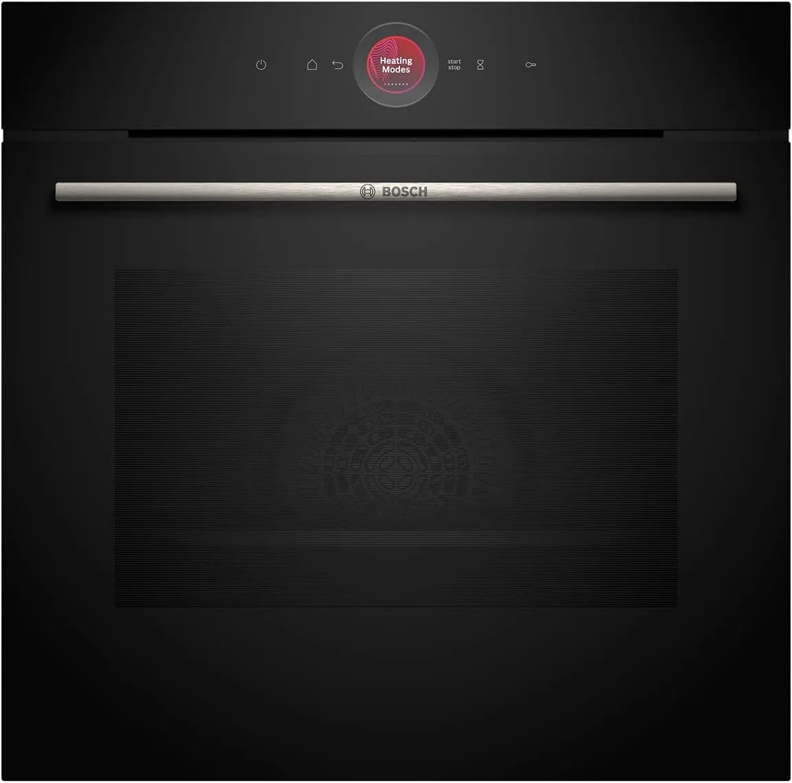 Bosch HBG7341B1 Four électrique, 60 x 60 cm, encastrable, tactile, effet 3D, noir, air chaud 3D, intelligent, fabriqué en Allemagne, anti-taches et