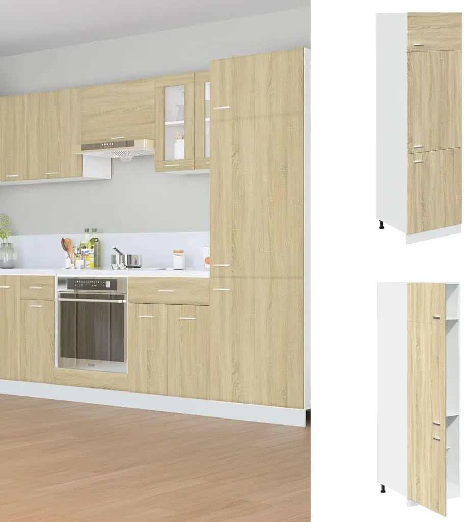 Réfrigérateur, 60 x 57 x 207 cm, autonome, trois portes, espace de rangement pour cuisine, garde-manger, salle à manger
