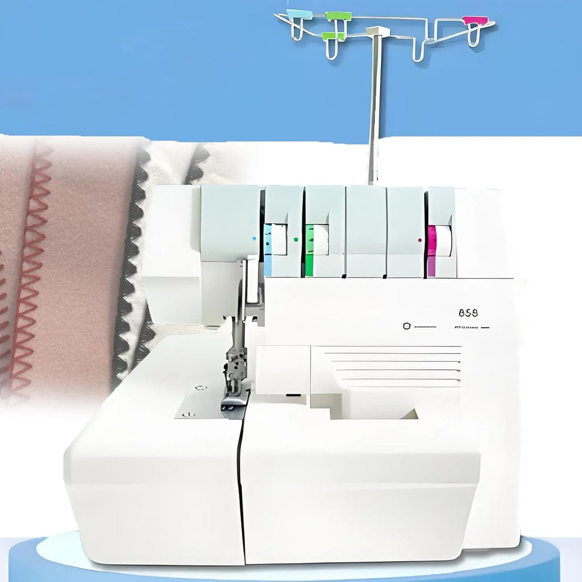 électrique Sewing, pour Surjeteuse pour Débutants et pour usage professionnel, Surjeteuse Robuste, 2-3-4-5 Points, Pieds-de-Biche à Fixation Rapide