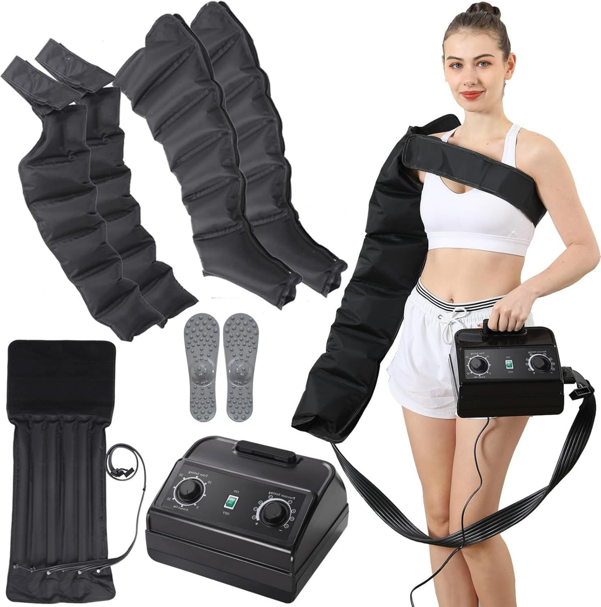 Bottes de pressothérapie: massage par compression d'air, 8 niveau x