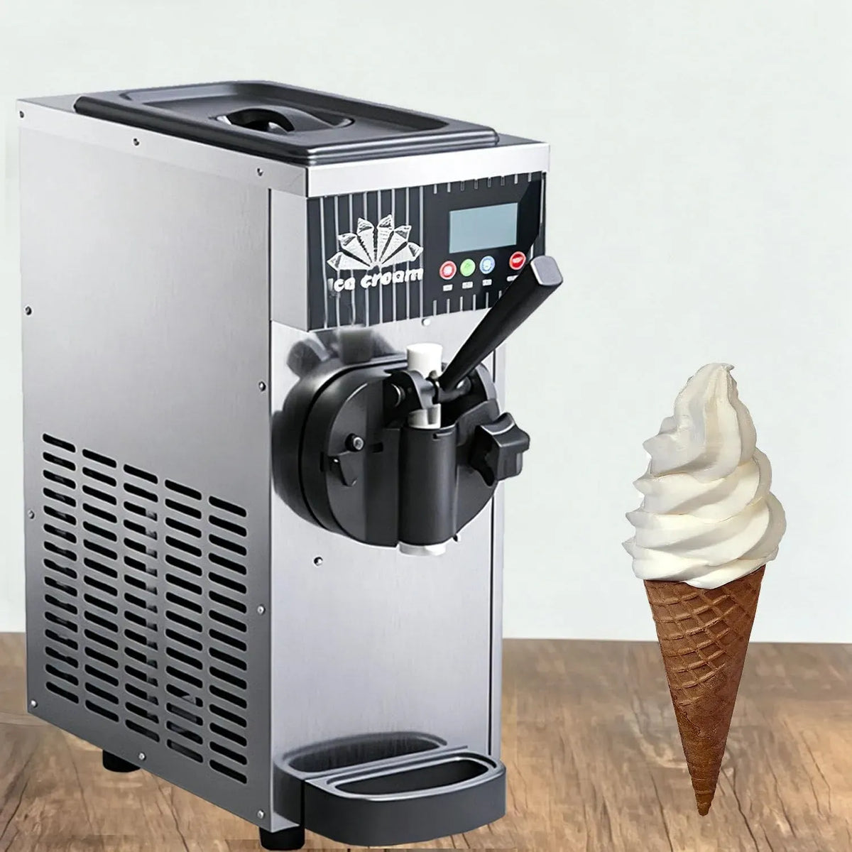 Machine à Glace, machine à glace et sorbet, écran LCD, professionnel, acier inoxydable
