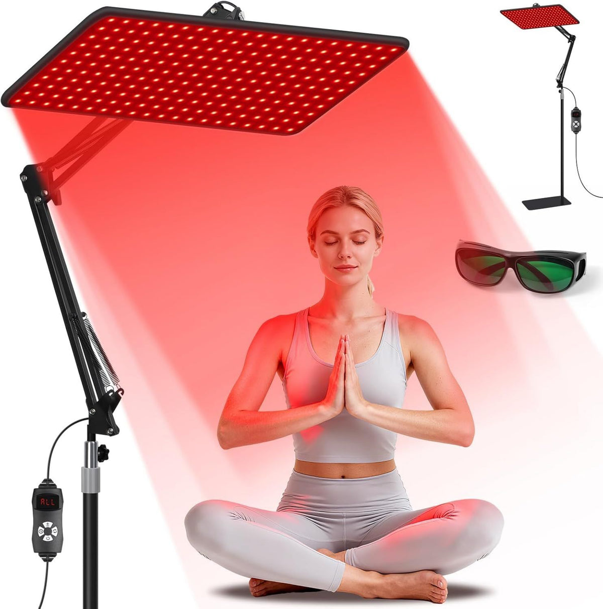 Morfone Lampe à Lumière Rouge Corps et Visage – affichage LED, 660 nm, 850 nm, 940 nm, 200 LED