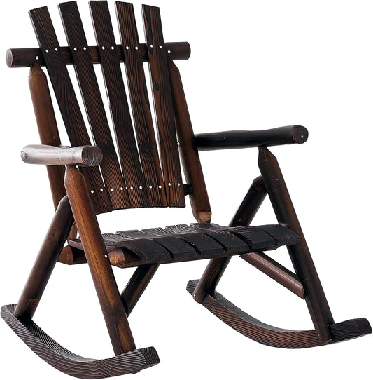 Outsunny Fauteuil à bascule – avec dossier