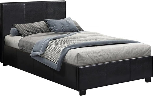 Habitat et Jardin – avec rangement, 1 Place, 90 × 190 cm, noir