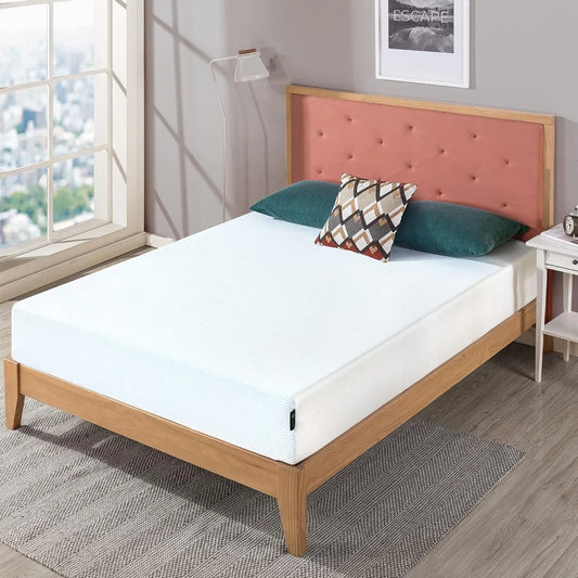 Matelas – OEKO-TEX, rembourrage en mousse, 140 × 190 cm, 25 cm, vert