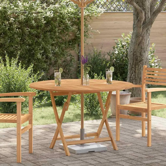 Table de jardin et table de terrasse pliable Ø 110 x 75 cm en — résistant aux intempéries, 110 × 75 cm