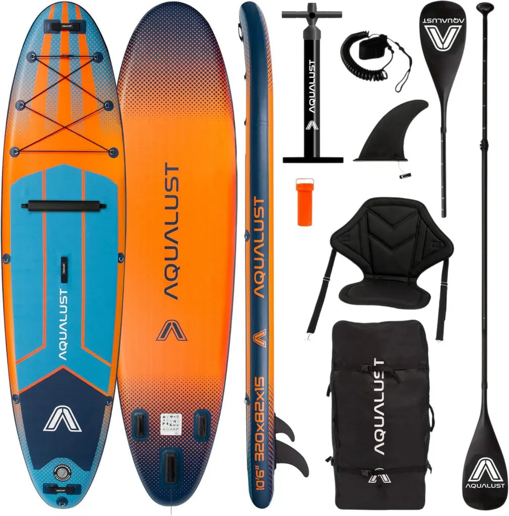 Planche de Paddle Gonflable 10.6' - 320 cm - 150 kg - Couleur Orange