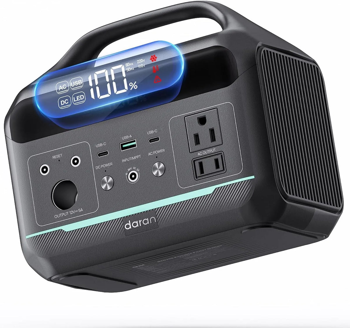 LiFePO4 Station électrique portable et générateur solaire, 192 Wh, alimentation solaire, avec USB-C, 300 W, 60 W, pour camping et camping-car