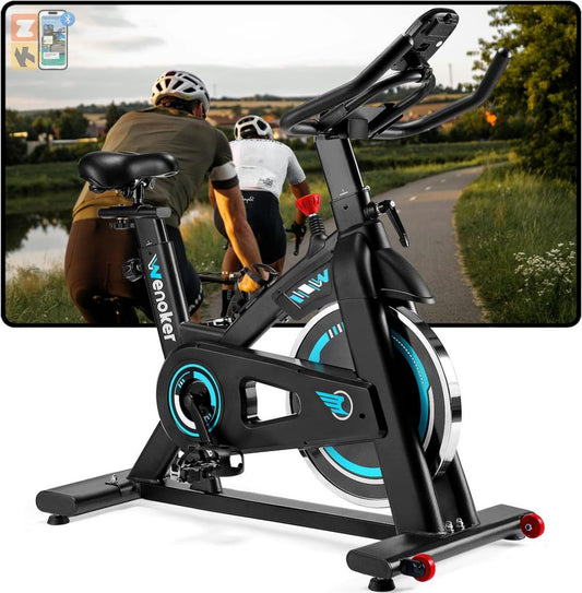 Vélo d'Exercice Stationnaire avec Résistance Réglable et Écran LCD