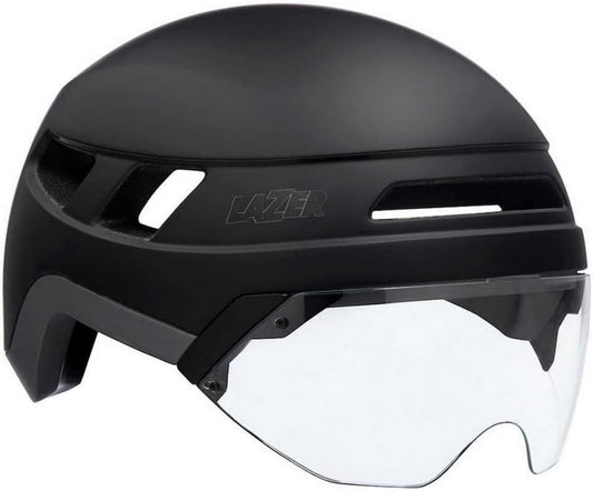 Casque Urbain Lazer NTA avec LED, Adulte Unisexe, Noir Mat, Taille M