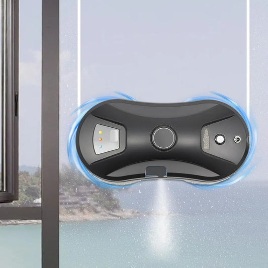 Robot nettoyeur de vitres intelligent 80W avec pulvérisation automatique, force d'aspiration 2800 Pa, livré avec 10 lingettes