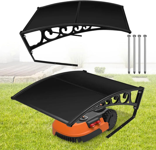 Abri pour Robot Tondeuse Automower, 106x87x50 cm, Résistant aux Intempéries, UV Protection, Matériaux de Montage Inclus - Noir