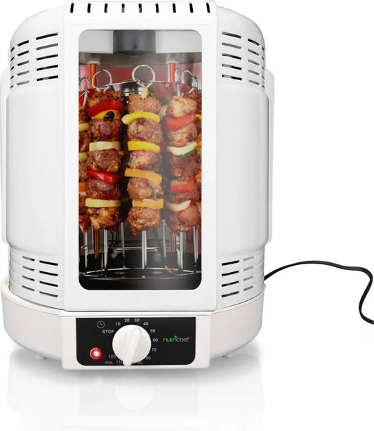 Rôtissoire Électrique Verticale avec Broche Rotative – Four à Air Chaud pour Poulet et Viandes