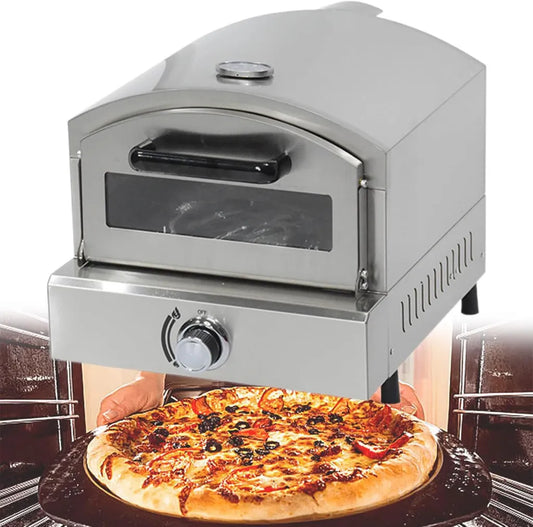 Four à Pizza Extérieur au Gaz avec Pierre 13 Pouces pour Cuisson Polyvalente