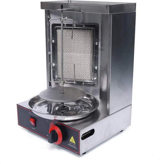 Gril au gaz 220V pour kebab, gyros - Température 0-300°C - Capacité max 10 kg