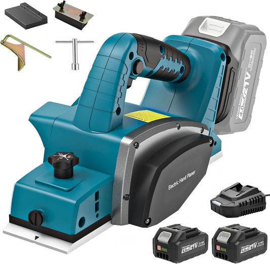 Makita 18V Rabot électrique, sans fil, 82mm, 4.0Ah