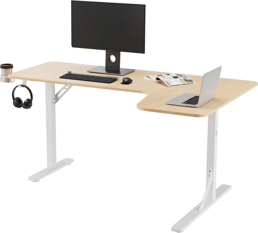Bureau et table informatique — en métal, angle droit, en bois, pour gaming, 160 × 100 cm, 1, 6 cm, 160 L