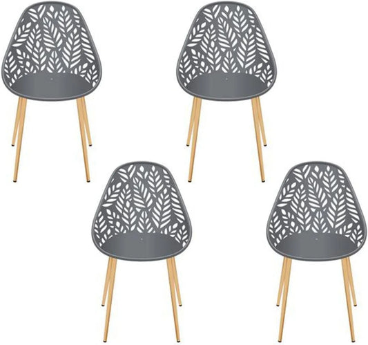 Chaise: DECO, Lot de 4, 52, 3 × 83, 4 × 53, 3 cm, 45 cm, gris, HOME HDO0331
