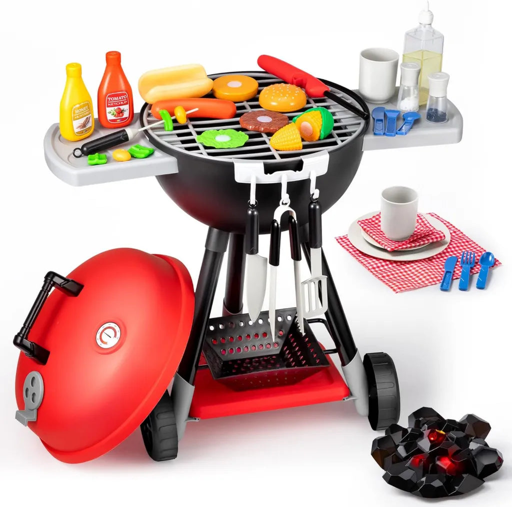 Ensemble de Jeu Barbecue pour Enfants - 34 Pièces, Petite Chef Cuisine Interactive