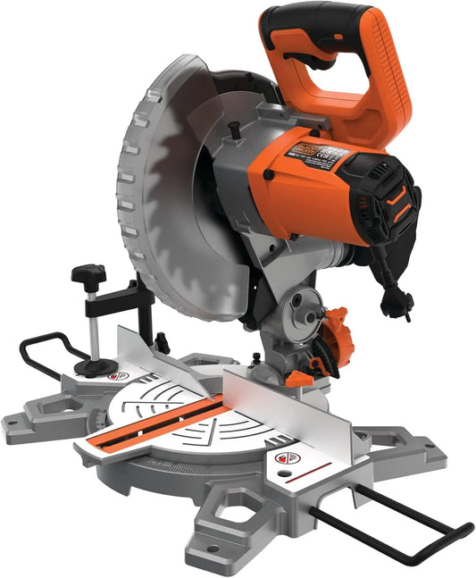 BLACK+DECKER BES702-QS Scie à onglet pour des coupes transversales et angulaires précises, 1500 W, noir