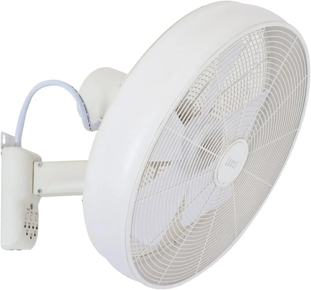 Ventilateur, 41 cm, blanc, ventilateur pour circulation d'air, Beacon Lighting Breeze Ventilateur mural avec télécommande Blanc 41 cm