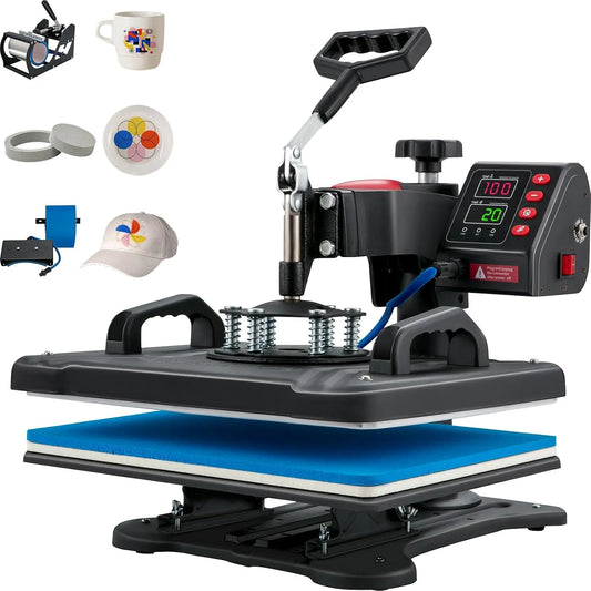 VEVOR Machine de Sublimation, Presse, 30x38 cm, 1250 W, fonction chauffante