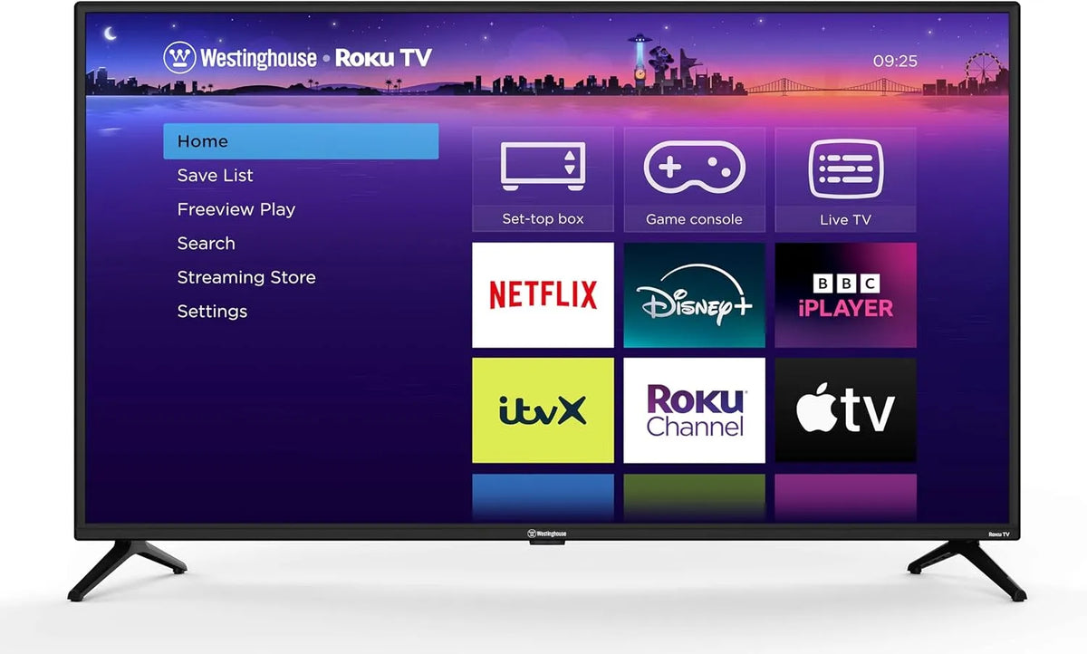 Apple 1080p Smart TV, 40 pouces, téléviseur, HDR, son Dolby, HDMI, USB, Full HD, grand écran 40', BBC, Netflix, Freeview Play