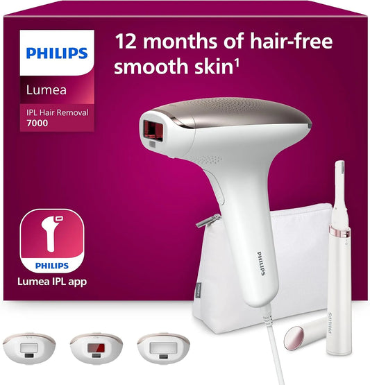 Philips BRI923/00 Appareil, dalle IPS, blanc, Lumea Advanced IPL Appareil d'épilation avec stylo tondeuse de finition Satin Compact blanc