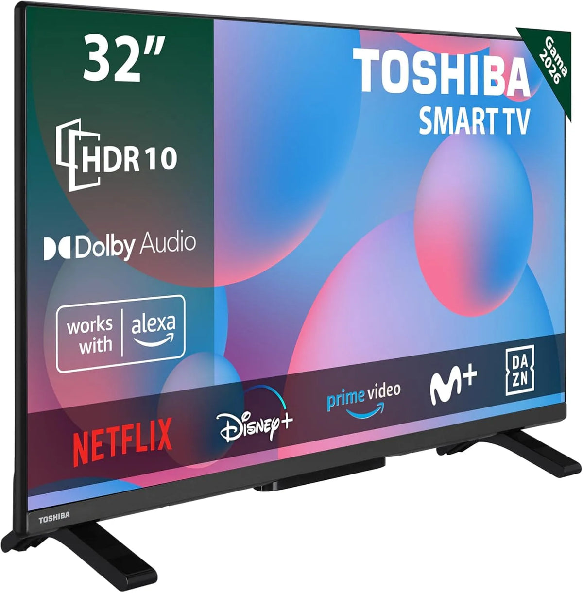 Toshiba 32WV2563DG Smart TV, 32 pouces, 1366 × 768, téléviseur, Wi-Fi, application, une r�solution HD 1366x768, 80 cm, avec une r�solution HD