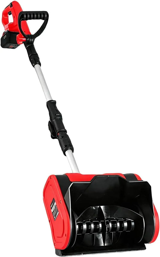 3.0AH-Red pour enlever rapidement la neige fraîche, Fraise à Neige sans Fil 21V électrique, Capacité de déneigement 33cm largeur et 13cm profondeur