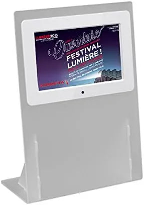 Produit Pour augmenter l'impact de votre communication, Presentoir-Totem comptoir H 45 cm affichage vidéo dynamique 10', diffuser images, vidéos