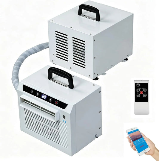 Climatiseur 1.5MConnectingPipe, tactile, minuteur, Wi-Fi, camping, TéLéCommande Et Minuterie 24 Heures, pour La Maison