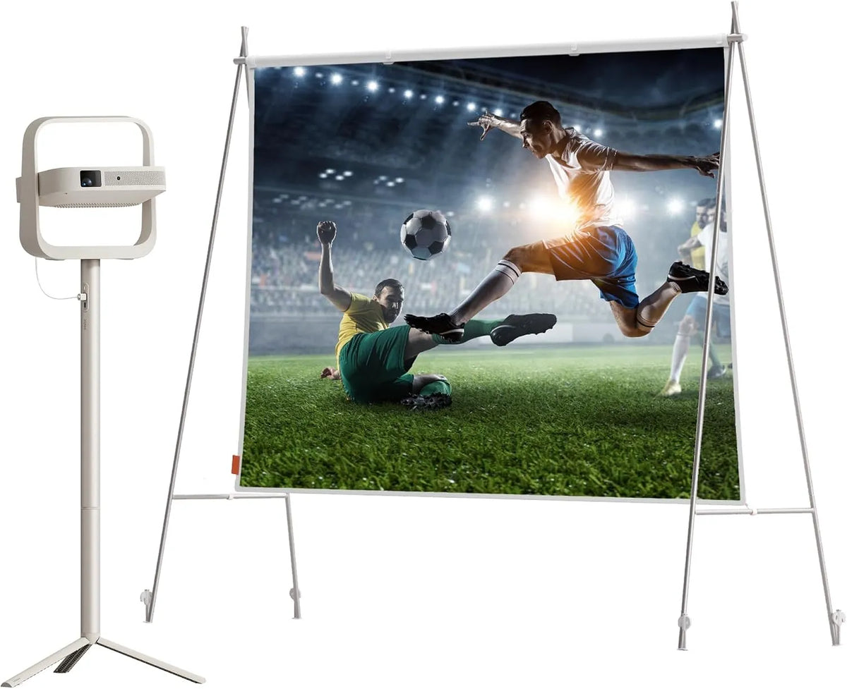Vidéoprojecteur 1080P, 70 pouces, Full HD, camping, projecteur vidéo, Projecteur + Support Batterie + Écran 70', Léger et Fin, xGIMI Vidéoprojecteur