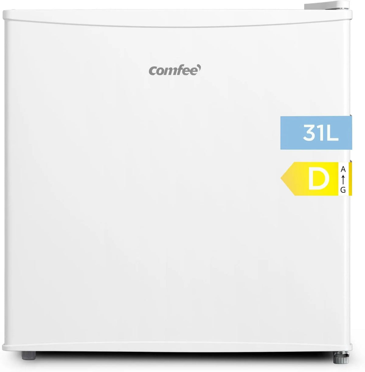 Congélateur, 31 L, 47x45x49cm, -24 à -18 °C, silencieux, amovible, blanc, COMFEE' 31L Mini Congelateur, Congelateur Petite Taille, Porte Réversible