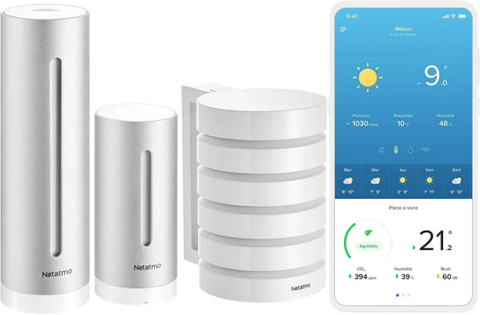 Netatmo Station, pour Station, station météo sans fil, extérieur, Wi-Fi, pour Station Météo Intelligente