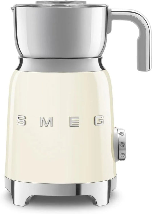 Smeg MFF11CREU Mousseur à lait, 500 W, 6 programmes, émulsionneur à lait, amovible, Carafe Amovible 600 ml, 6 Programmes Prédéfinis