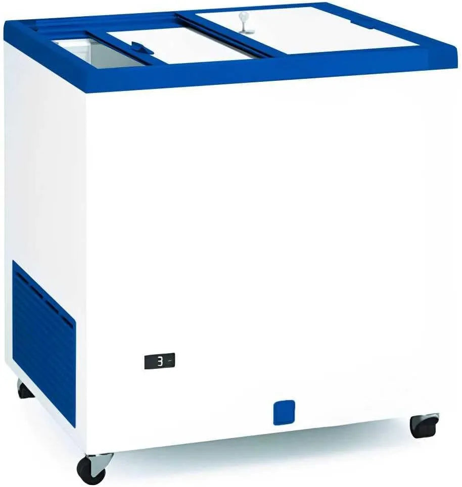 Congélateur, 222 L, 843 x 670 x 895 mm, roulettes de déplacement, thermostat, professionnel, MBH, serrure et roulettes pour Restauration