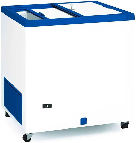 Congélateur, 222 L, 843 x 670 x 895 mm, roulettes de déplacement, thermostat, professionnel, MBH, serrure et roulettes pour Restauration