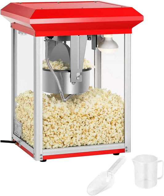 Machine À Popcorn, 1,5 L, 1300 W, 150 g, 5 kg, professionnel, restauration, revêtement antiadhésif, verre