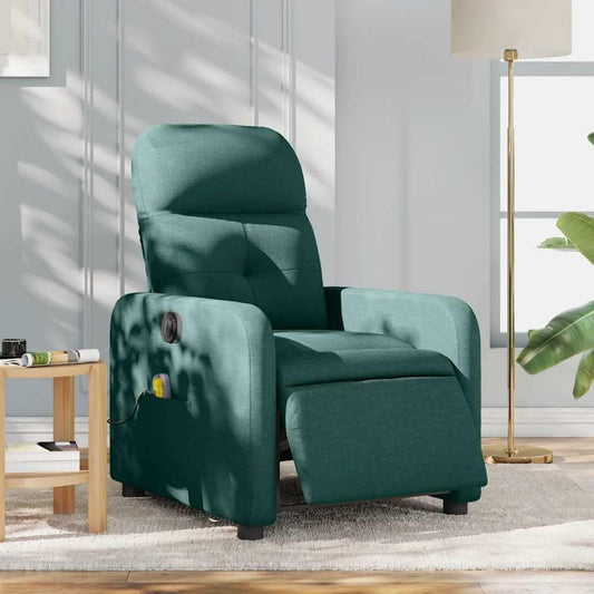 Fauteuil de massage: structure en bois, inclinaison réglable, vert